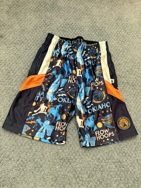 Flow Society Hoops Oklahoma Boys' Athletic Shorts - Blue/Orange